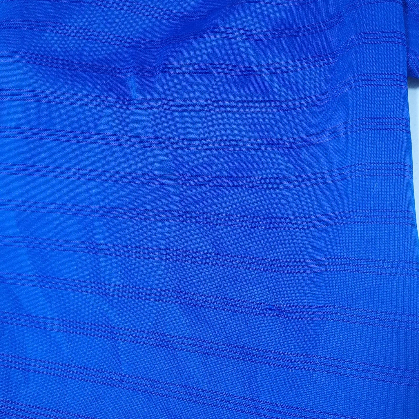 Golden State Warriors Adidas Blue Striped Short Sleeve Polo Shirt Large L