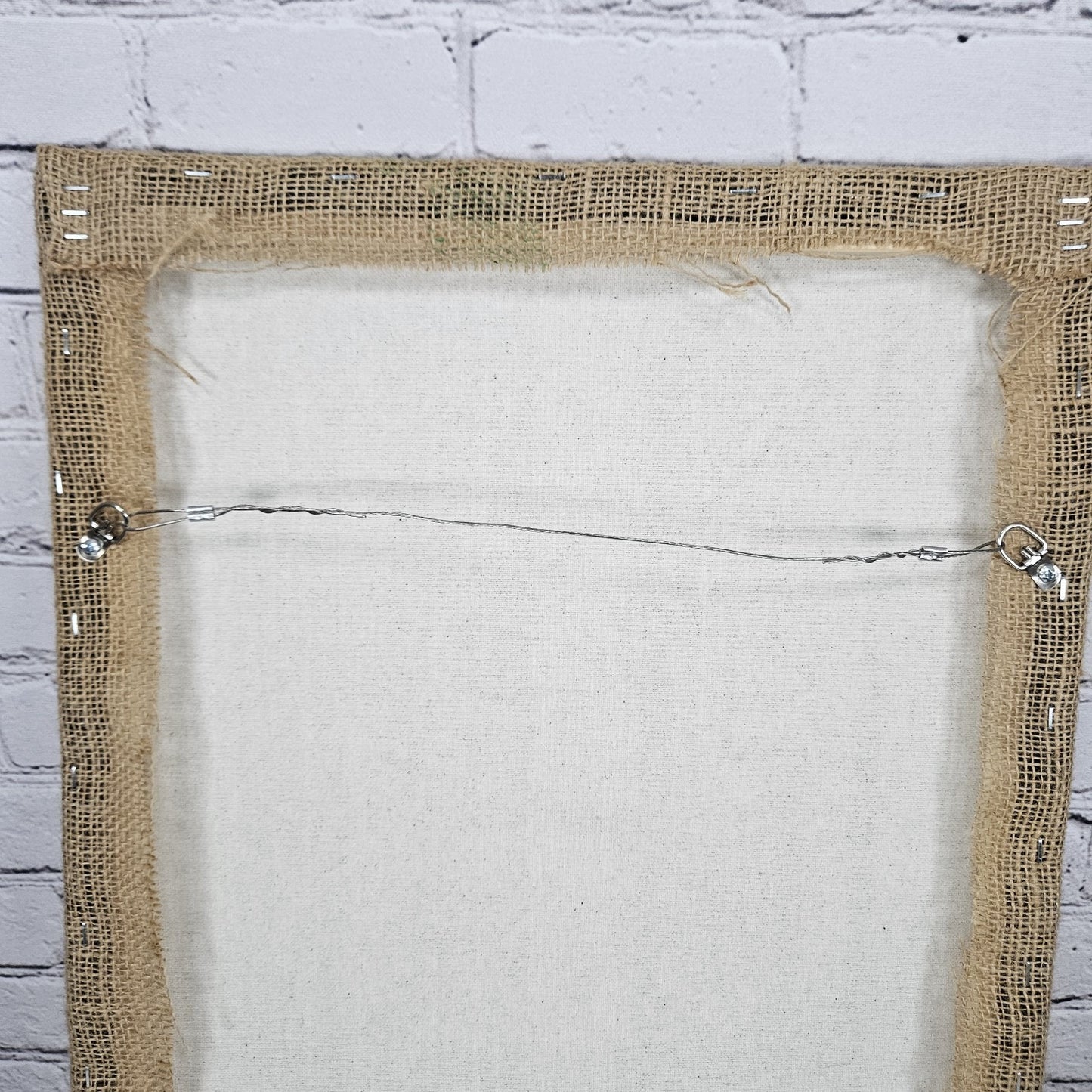 Comsa Coffee Authentic Burlap Sack Wrapped Canvas Wood Framed Art 20x16