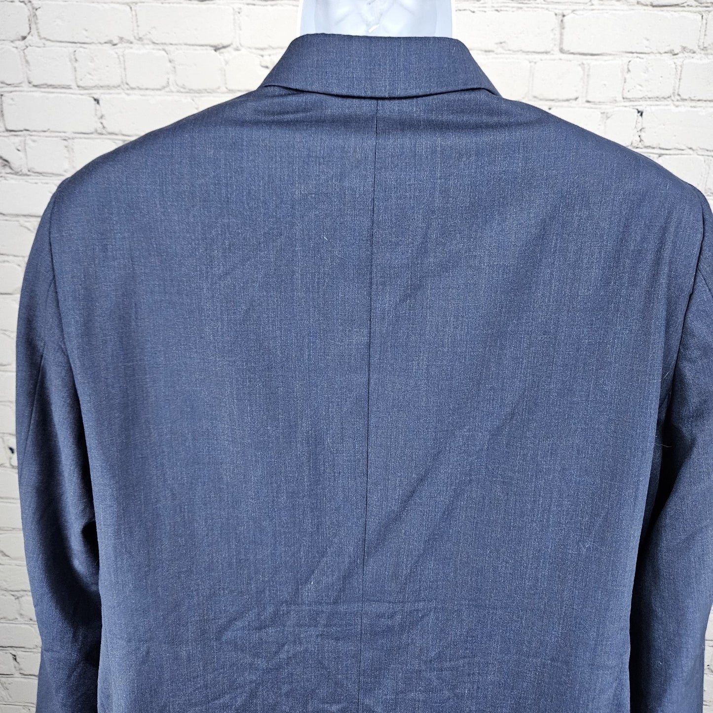 Indochino Blue 100% Wool 2 Button Single Vented Notch Blazer Sport Coat 44S