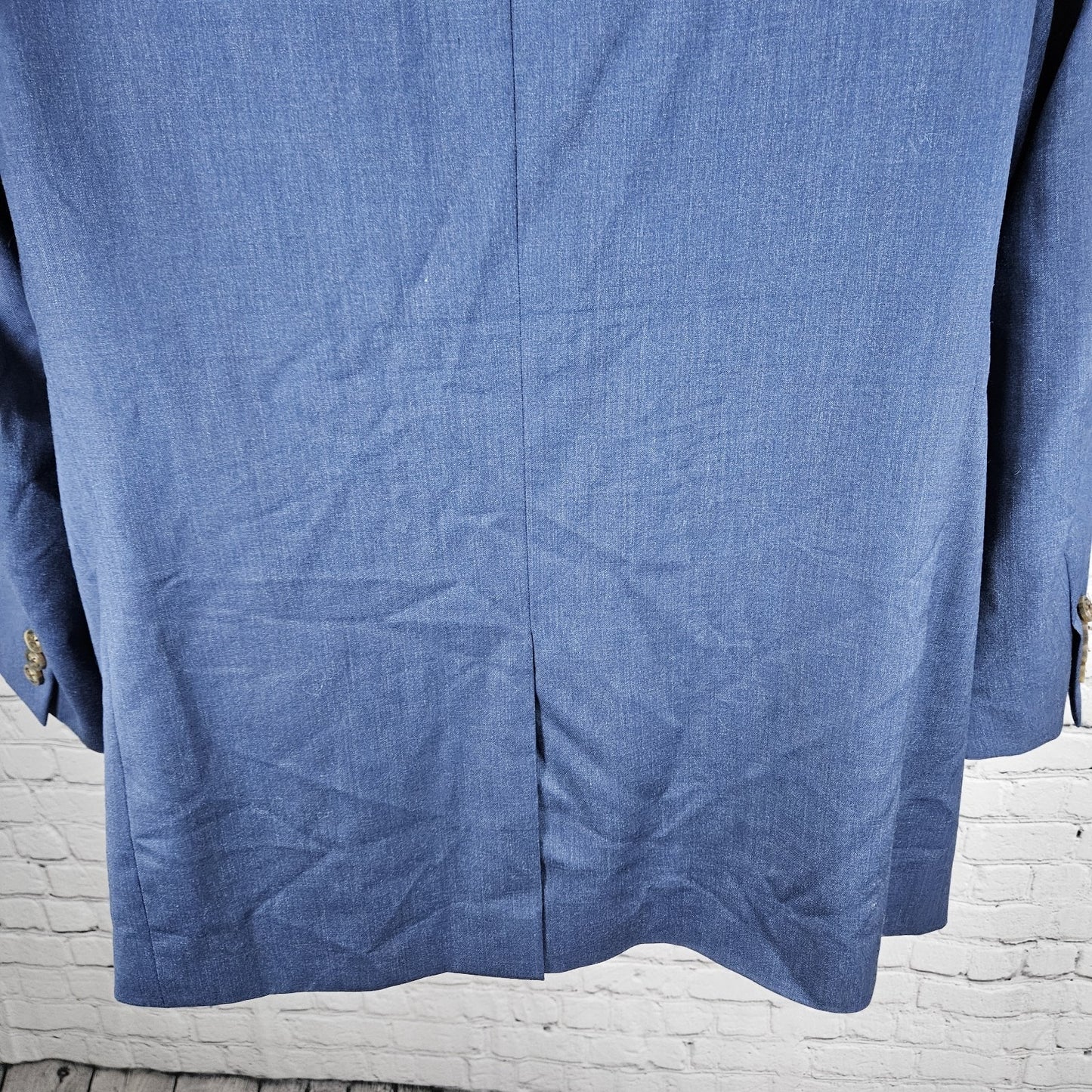 Indochino Blue 100% Wool 2 Button Single Vented Notch Blazer Sport Coat 44S