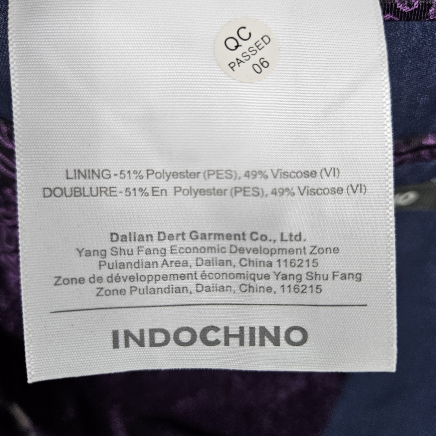 Indochino Blue 100% Wool 2 Button Single Vented Notch Blazer Sport Coat 44S