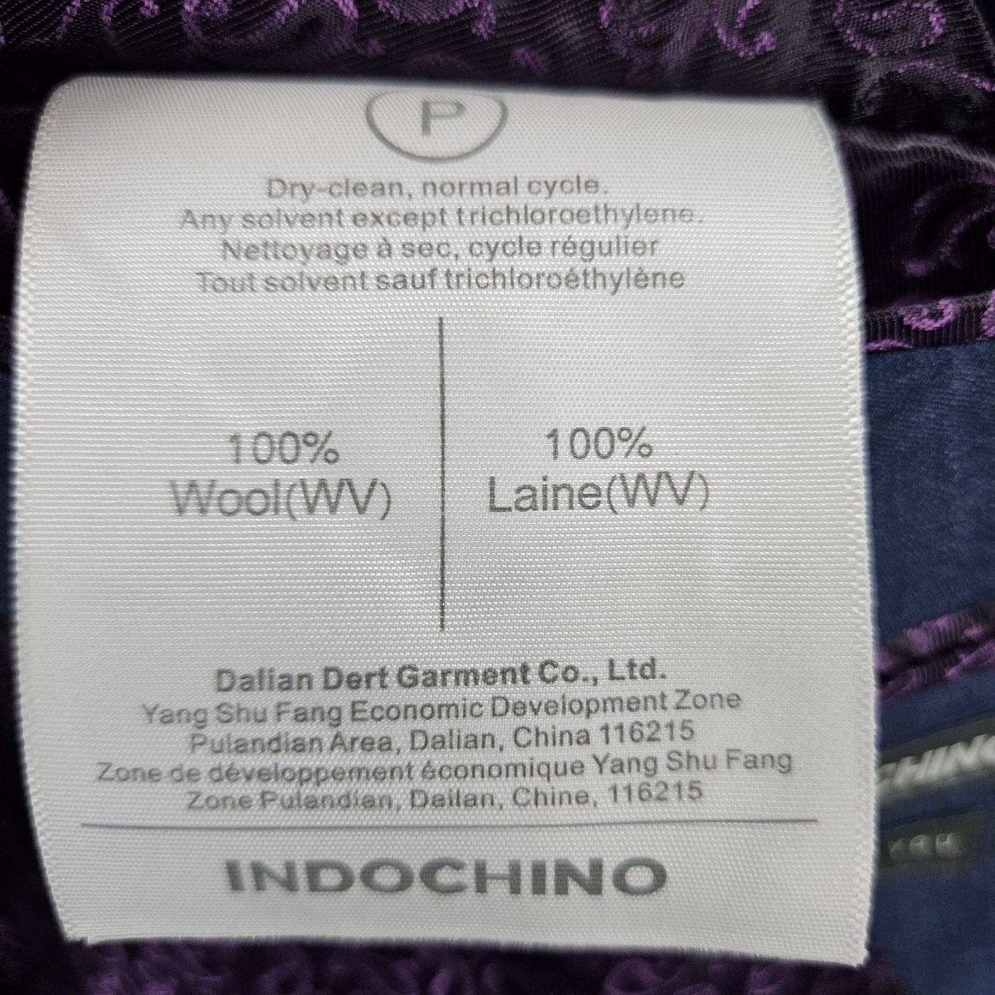 Indochino Blue 100% Wool 2 Button Single Vented Notch Blazer Sport Coat 44S