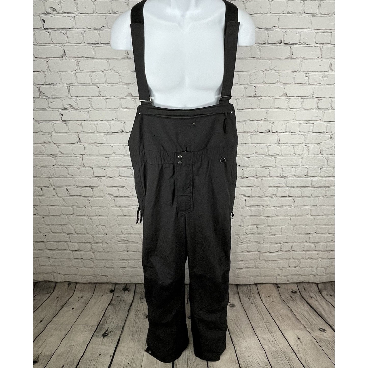 The North Face Black Adjustable Lined Zipped Ski Snow Bibs Overalls Size Large L