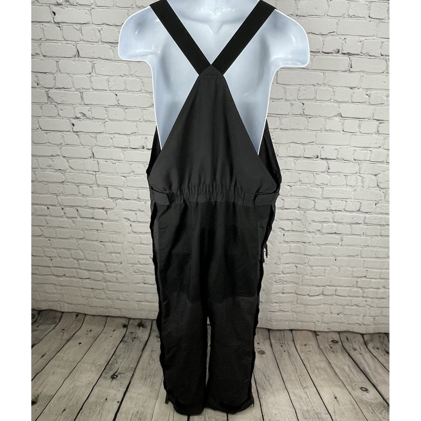 The North Face Black Adjustable Lined Zipped Ski Snow Bibs Overalls Size Large L