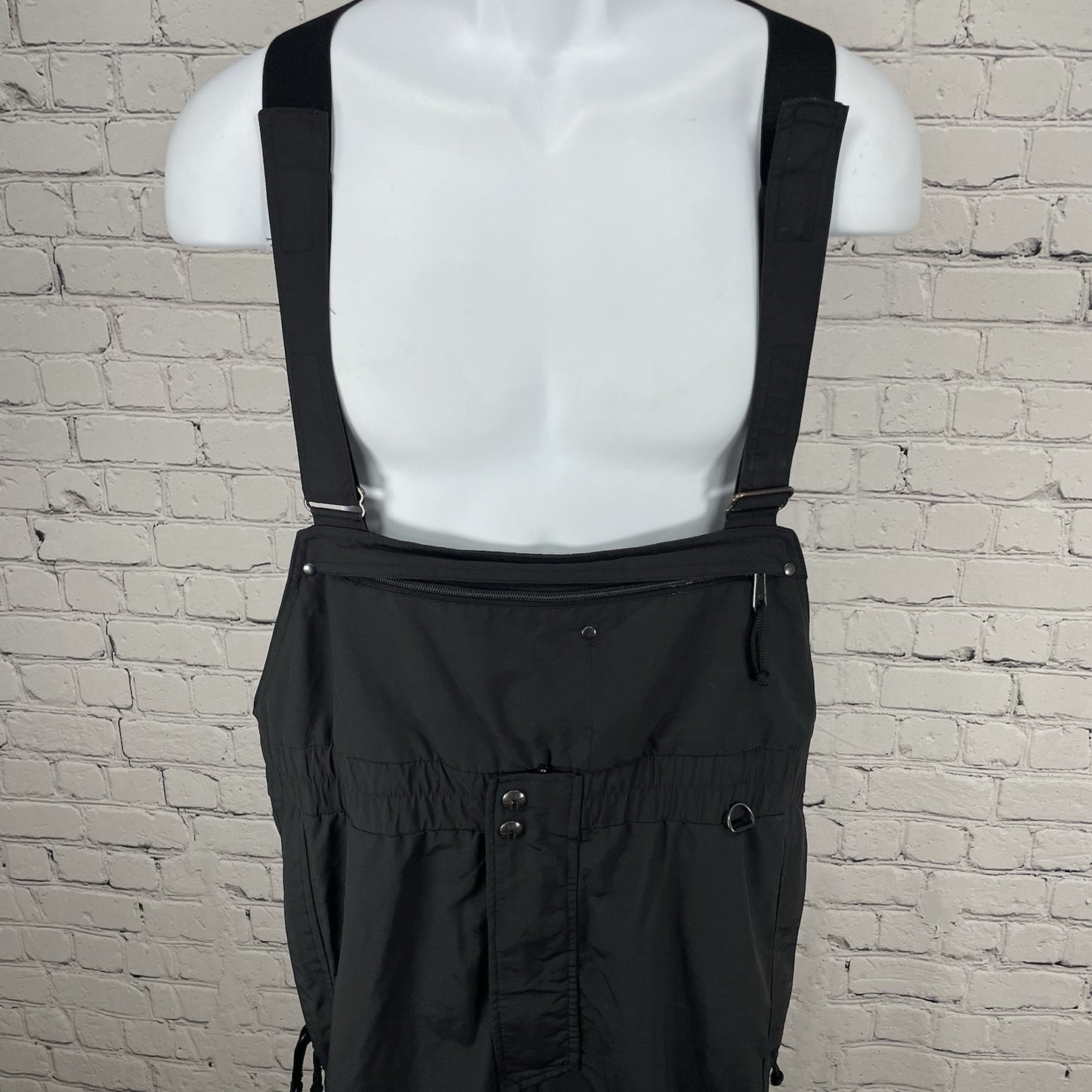 The North Face Black Adjustable Lined Zipped Ski Snow Bibs Overalls Size Large L