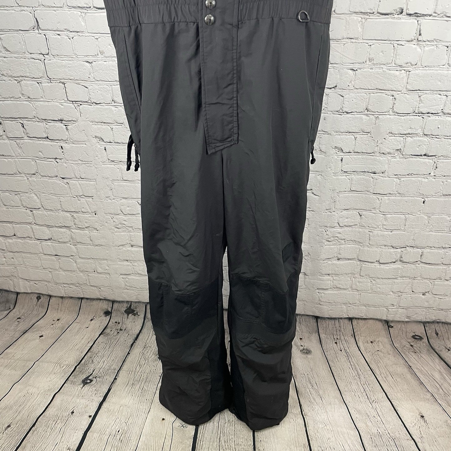 The North Face Black Adjustable Lined Zipped Ski Snow Bibs Overalls Size Large L