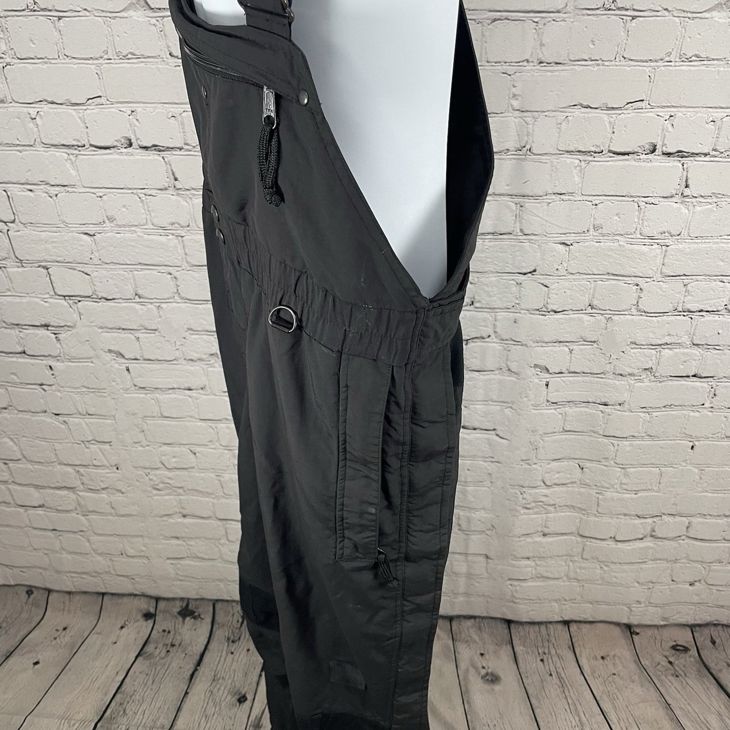 The North Face Black Adjustable Lined Zipped Ski Snow Bibs Overalls Size Large L
