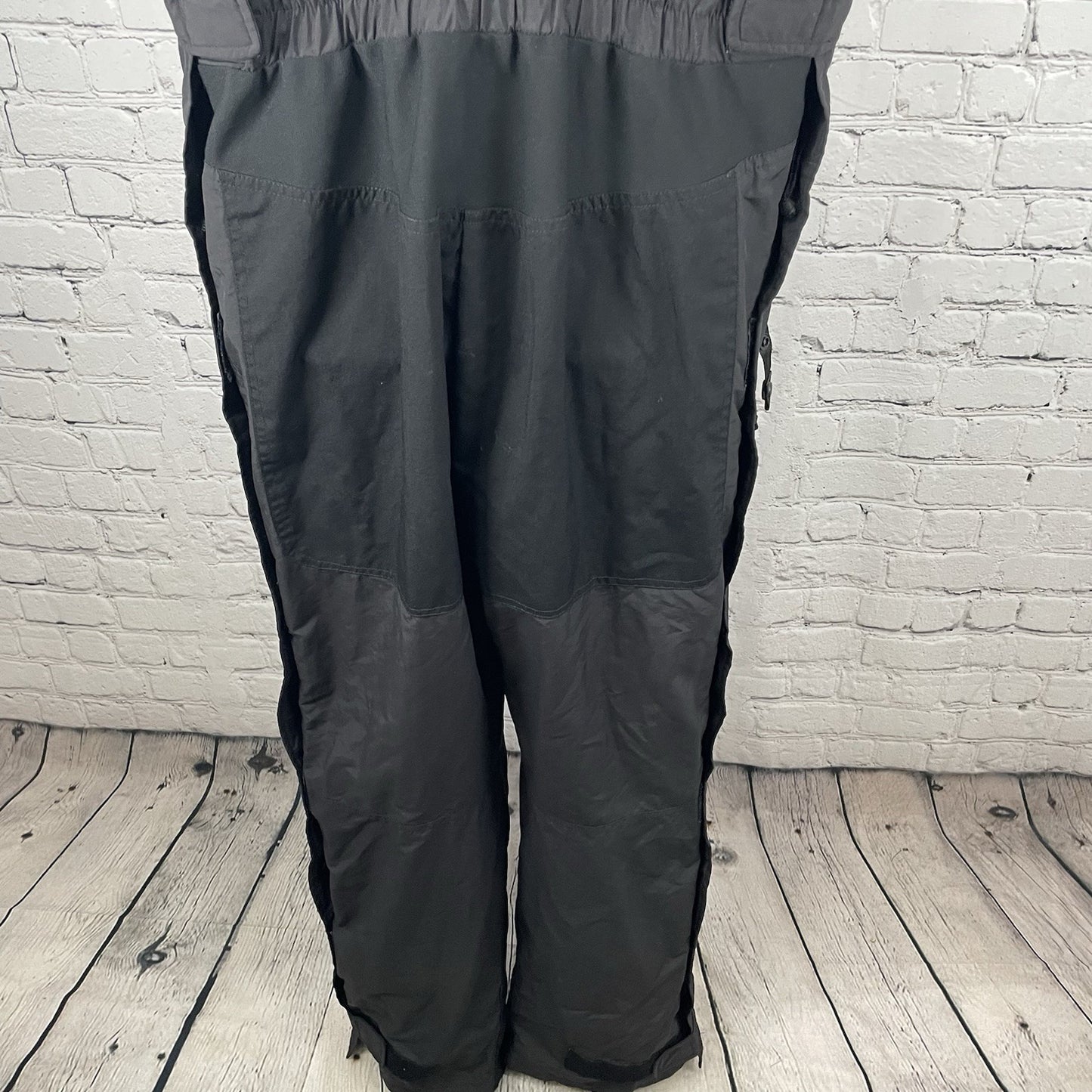 The North Face Black Adjustable Lined Zipped Ski Snow Bibs Overalls Size Large L