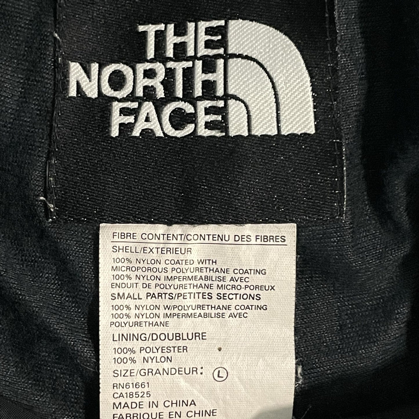 The North Face Black Adjustable Lined Zipped Ski Snow Bibs Overalls Size Large L