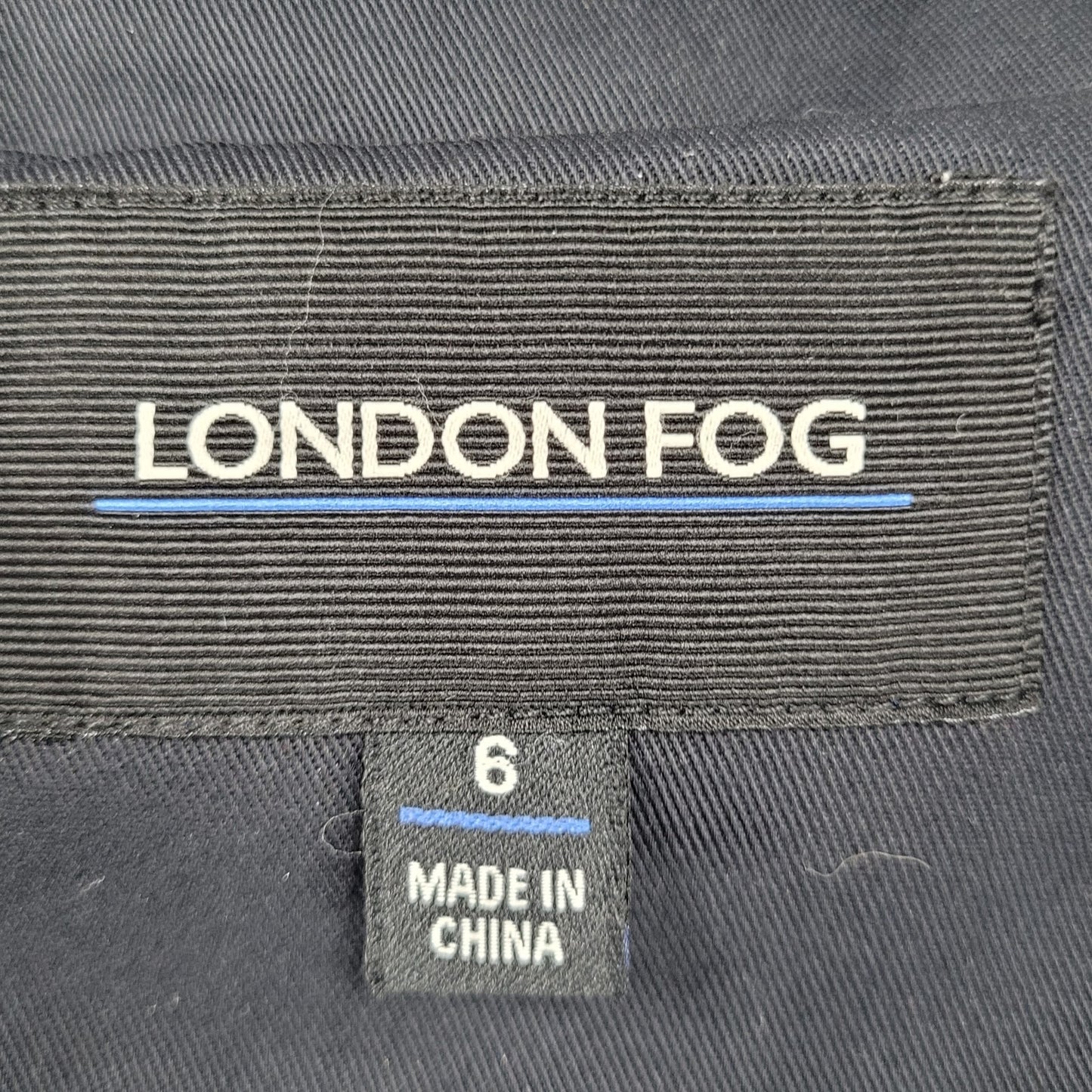 London Fog Black Double Breasted Buttoned Belted Pleated Long Trench Coat 6