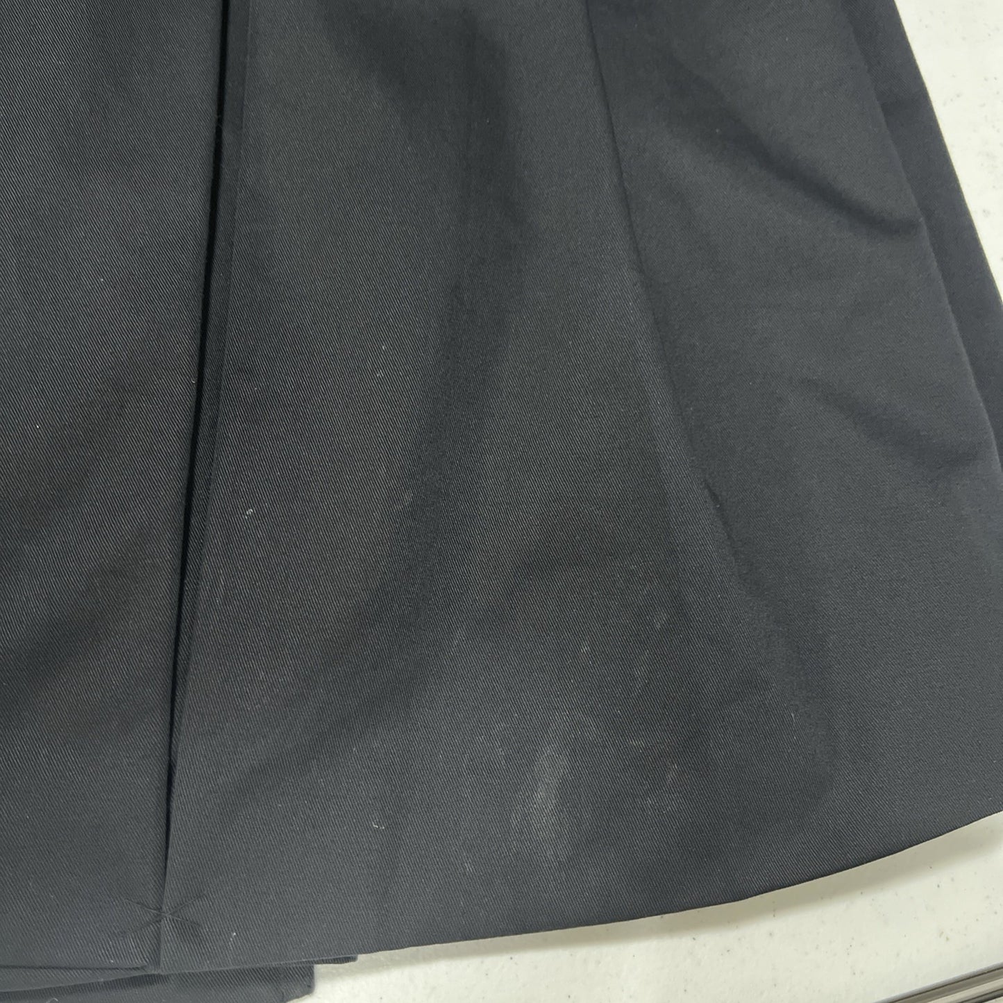 London Fog Black Double Breasted Buttoned Belted Pleated Long Trench Coat 6