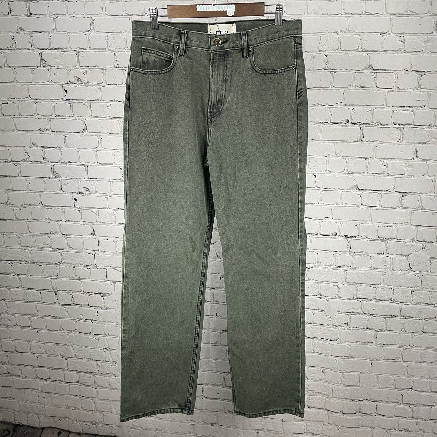 BDG Urban Outfitters Green 100% Cotton Skate Fit Straight Leg Jeans 30 (31x32)