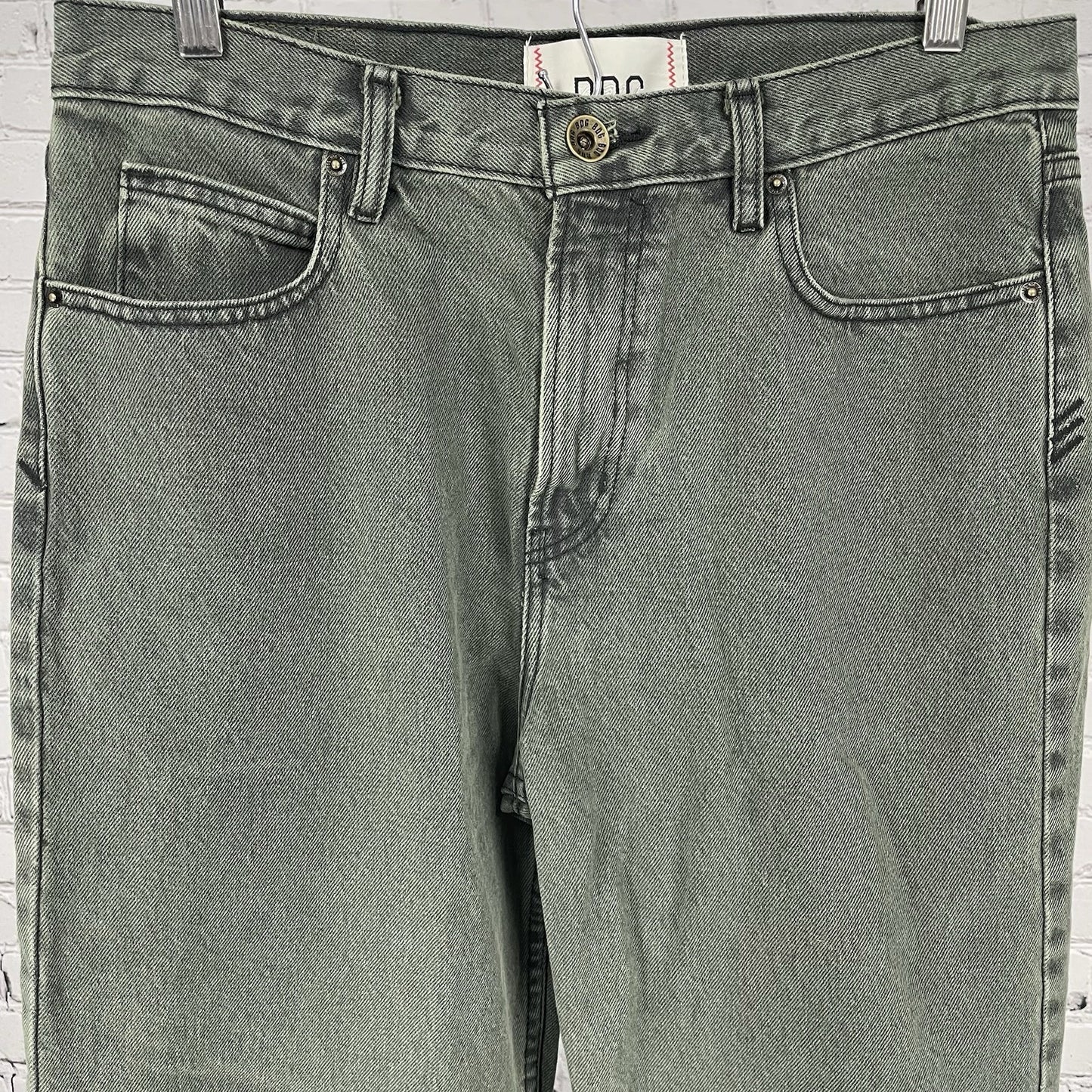 BDG Urban Outfitters Green 100% Cotton Skate Fit Straight Leg Jeans 30 (31x32)