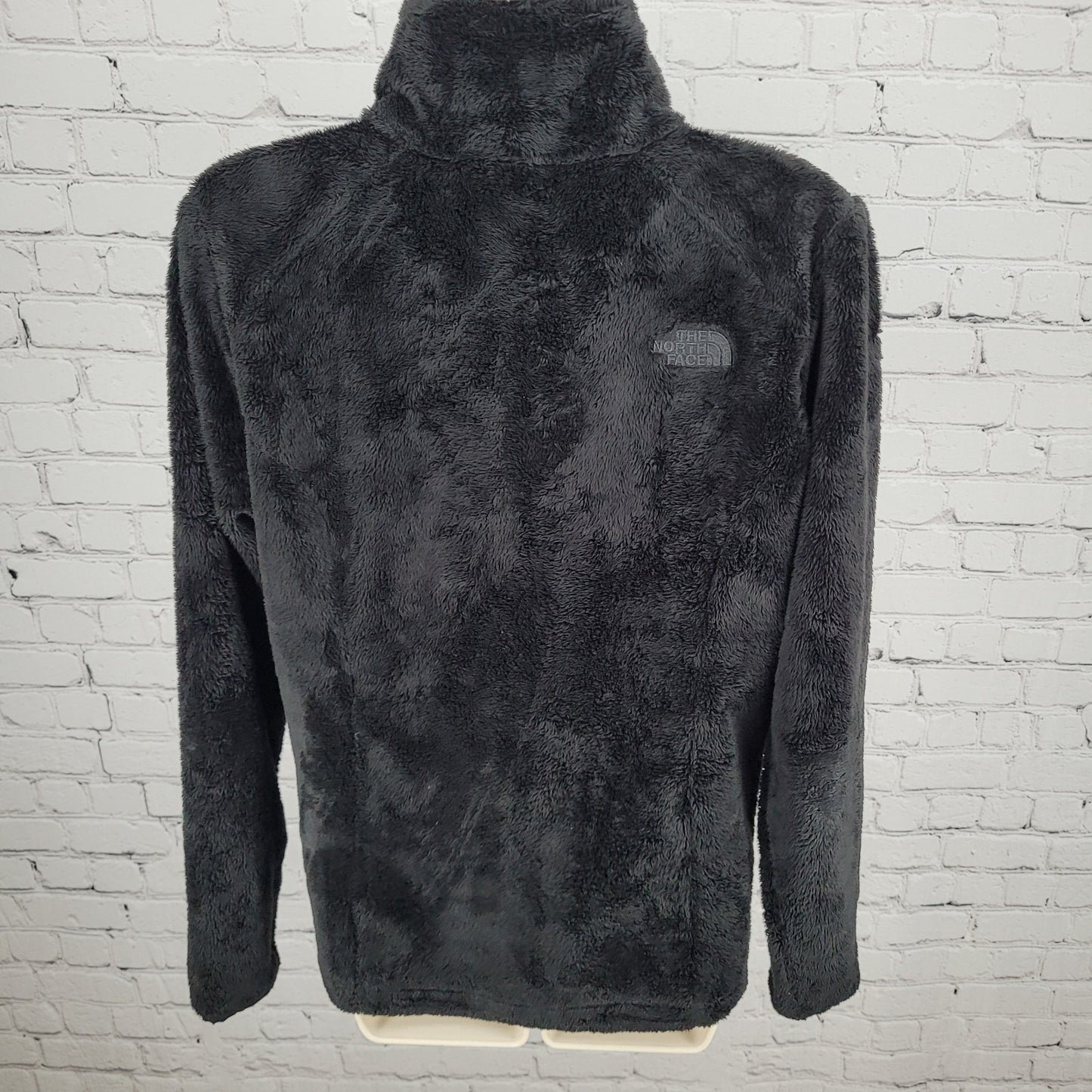 The North Face Black Plush Sherpa Fleece Full Zipped Pockets Jacket Size Medium