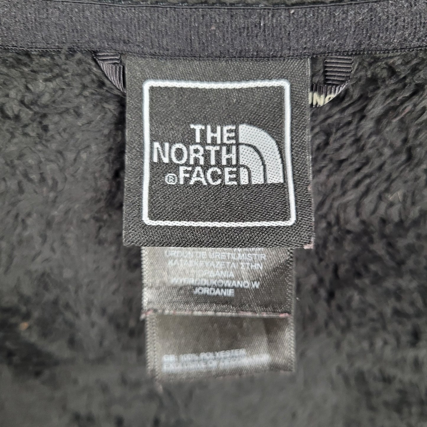 The North Face Black Plush Sherpa Fleece Full Zipped Pockets Jacket Size Medium