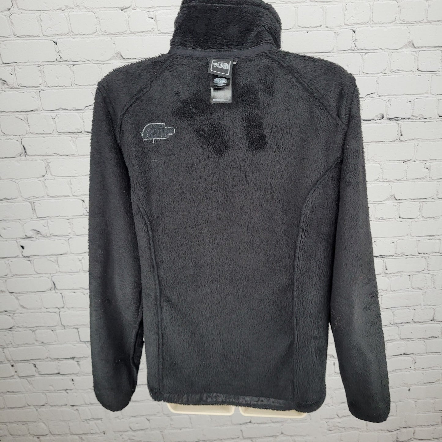 The North Face Black Plush Sherpa Fleece Full Zipped Pockets Jacket Size Medium