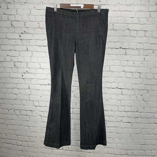 Chico’s Dark Grey Platinum Regular Stretch Flared Jeans Size US 4 (32x32)