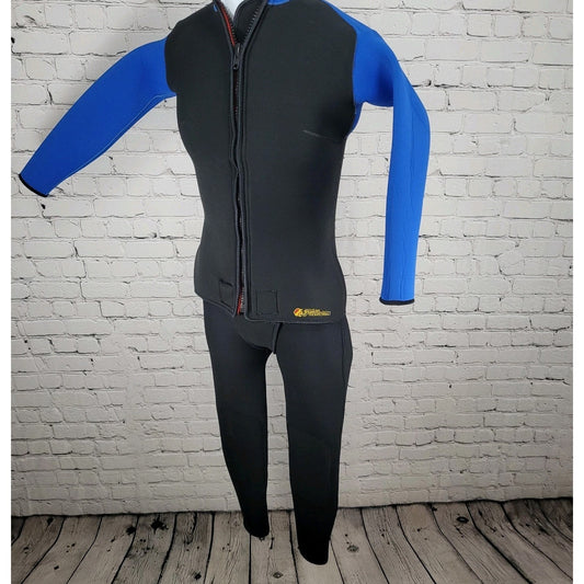 VTG Fathom Black 2 Piece Scuba Dive Wetsuit Set Size Made In West Indies M/L