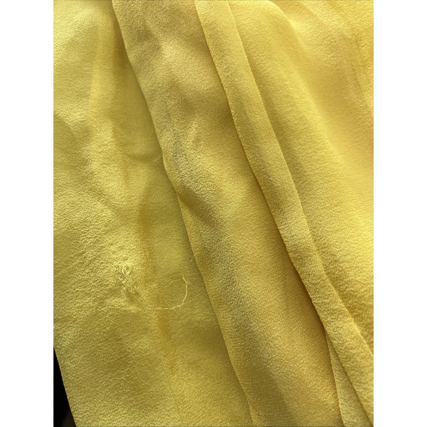 Donna Morgan Yellow 100% Silk Chiffon Gold Chain Halter Tie Knee Length Dress 10