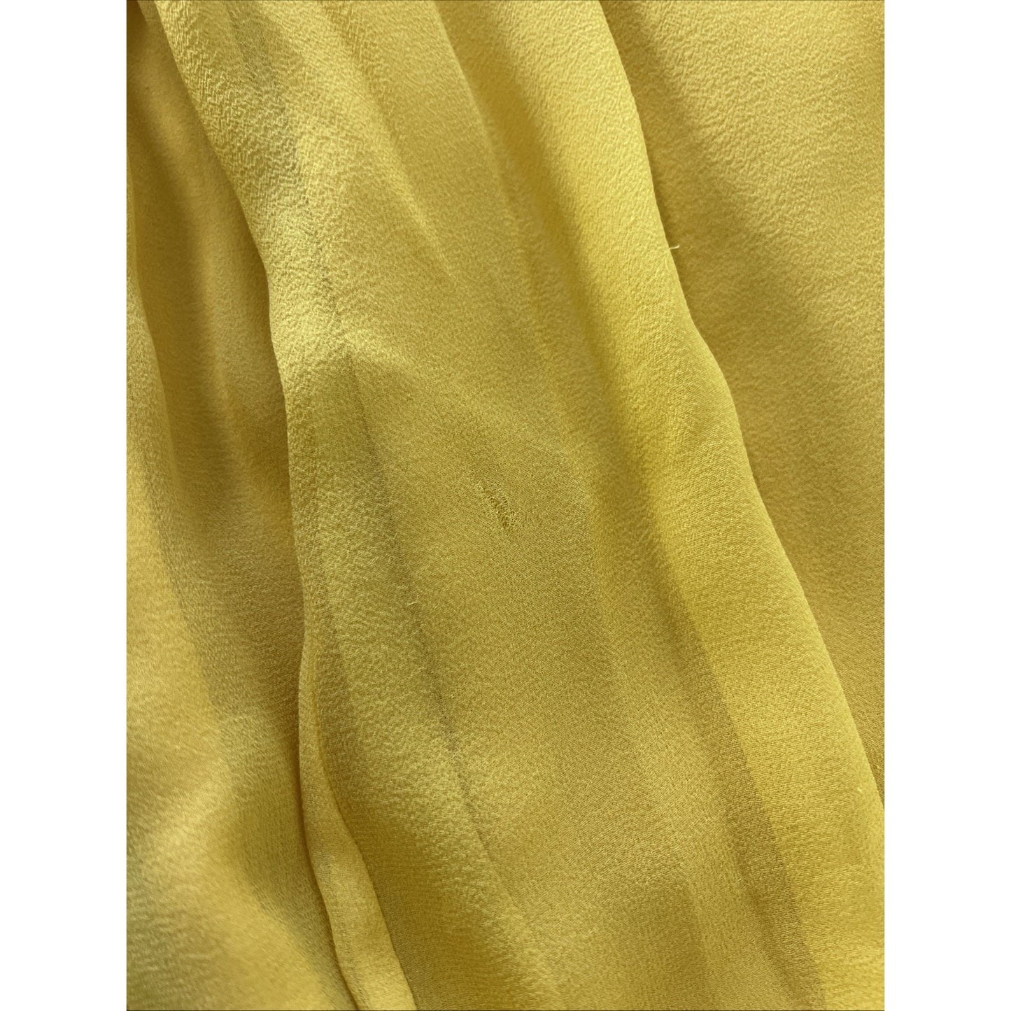 Donna Morgan Yellow 100% Silk Chiffon Gold Chain Halter Tie Knee Length Dress 10