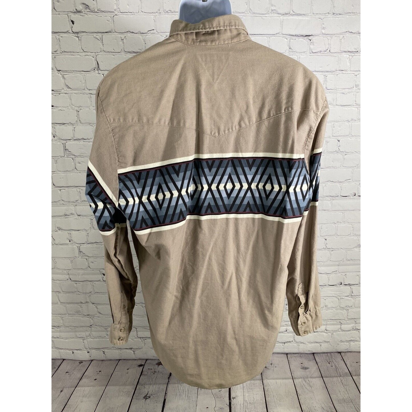 VTG 90s Cowboys’ Turtle by Roper Western Aztec Long Sleeve Collared Button Up XL