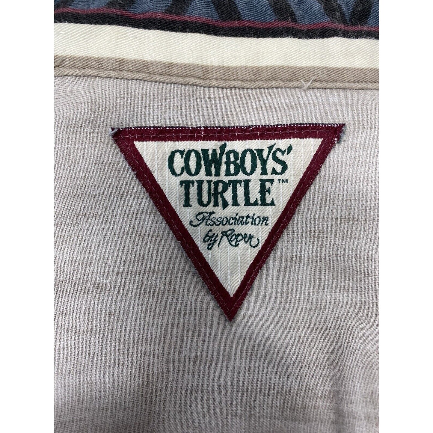 VTG 90s Cowboys’ Turtle by Roper Western Aztec Long Sleeve Collared Button Up XL