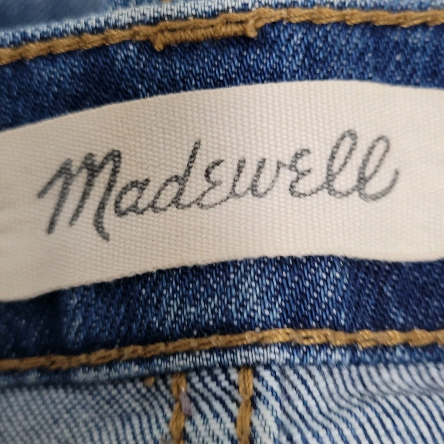 Madewell Blue High Rise Denim Medium Wash Cut Off Shorts 26 (28x4)