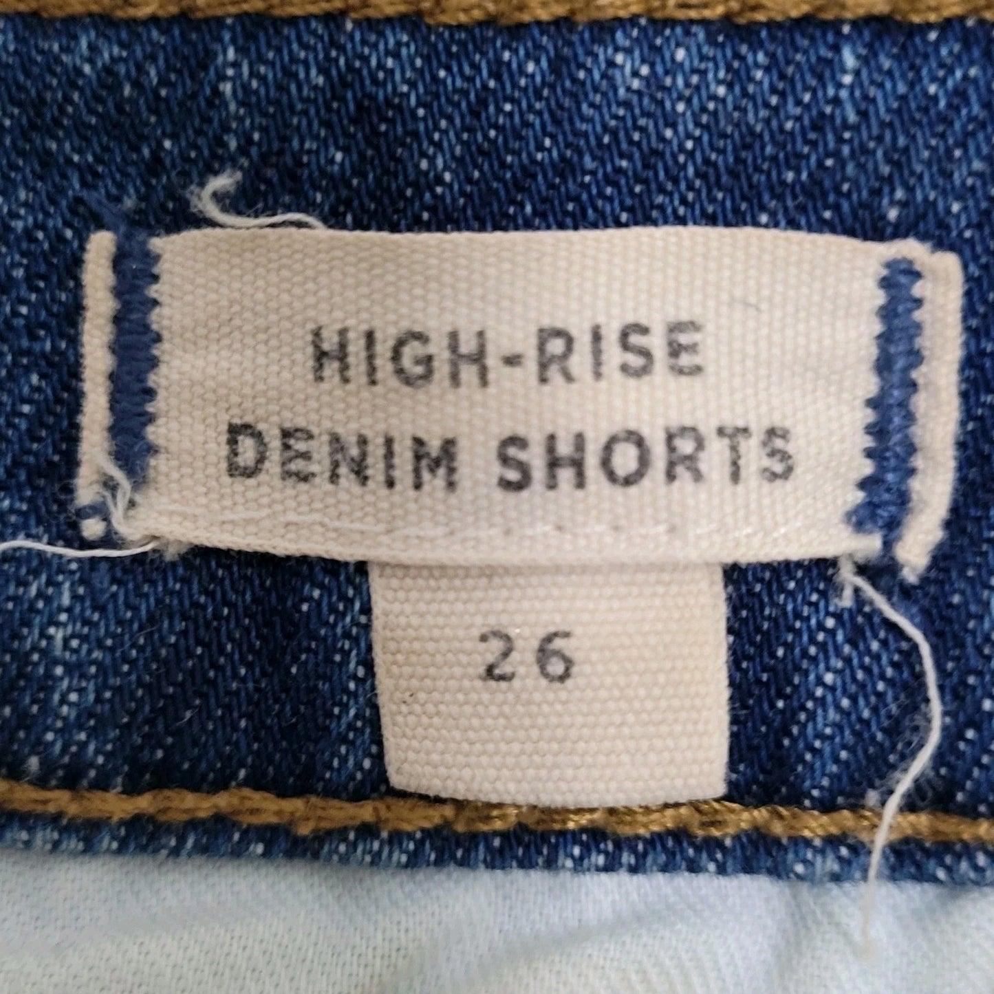 Madewell Blue High Rise Denim Medium Wash Cut Off Shorts 26 (28x4)