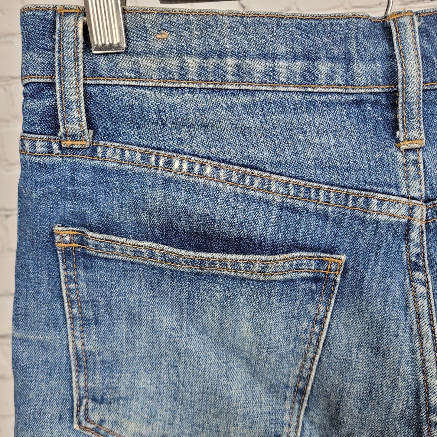 Madewell Blue High Rise Denim Medium Wash Cut Off Shorts 26 (28x4)