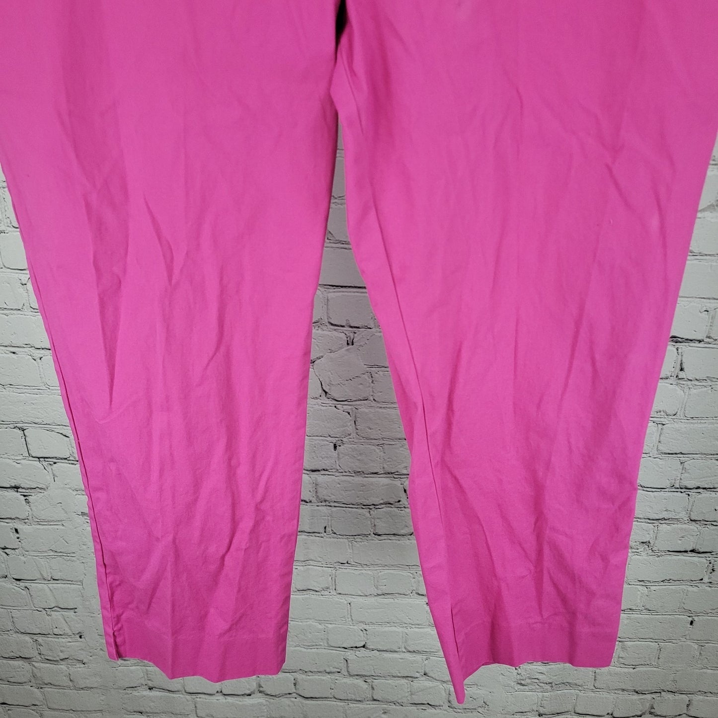 Talbots Pink Cotton Stretch Mid Rise Cropped Chino Pants Size 14P (33x23.5)