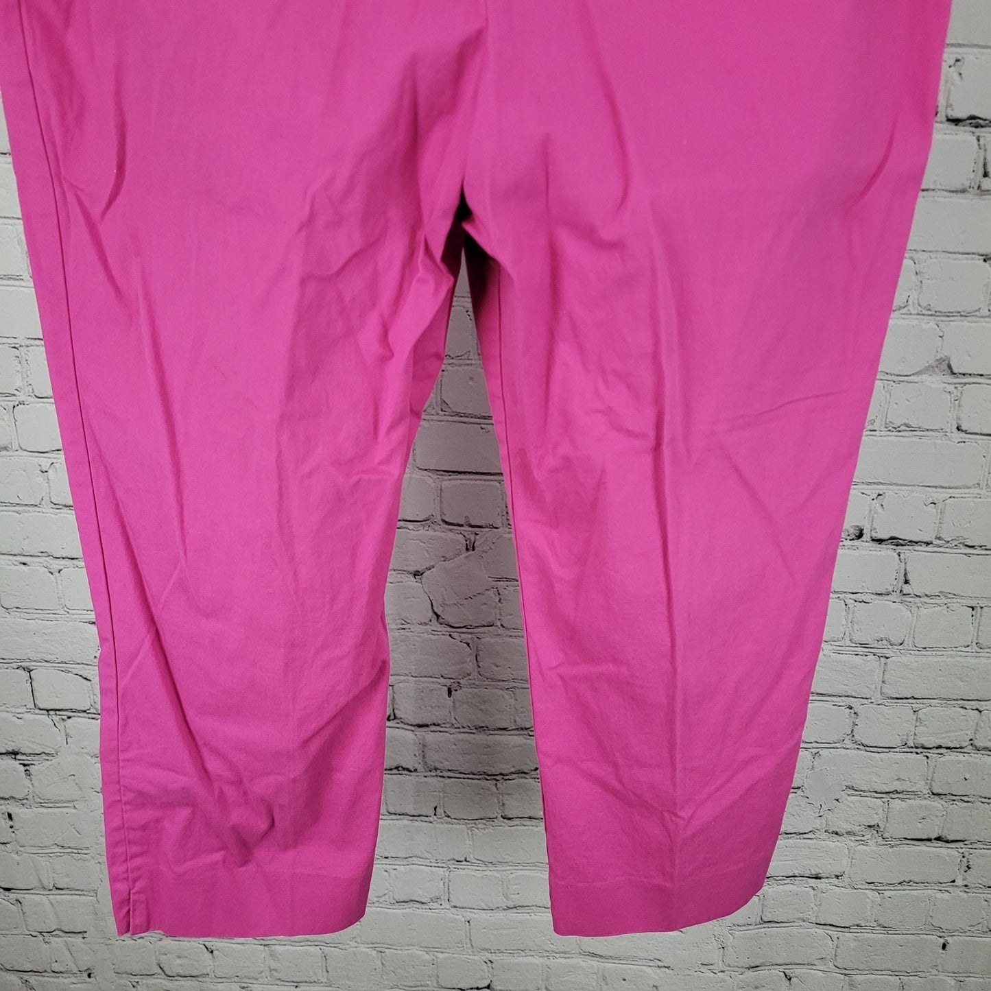 Talbots Pink Cotton Stretch Mid Rise Cropped Chino Pants Size 14P (33x23.5)