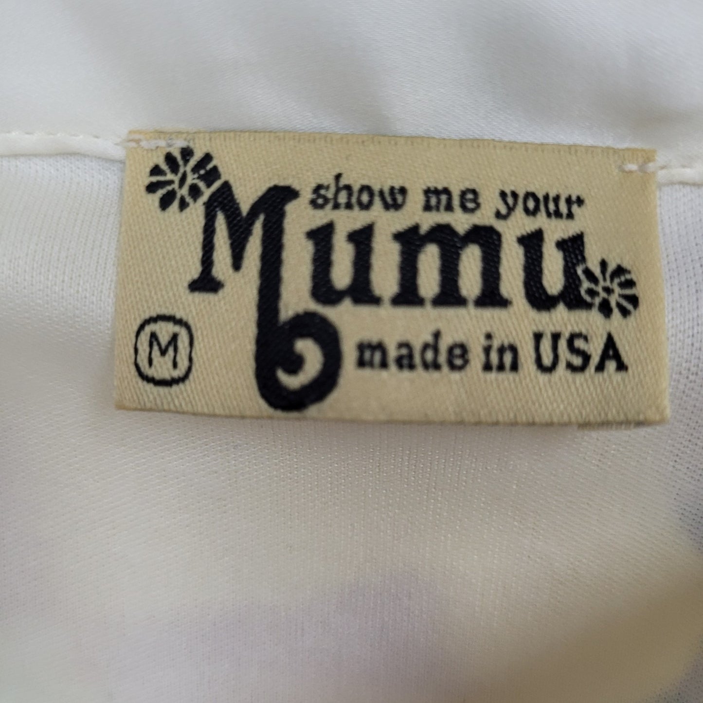 Show Me Your Mumu Ivory Floral Wrap Button Tie Maxi Skirt USA Made Size Medium M