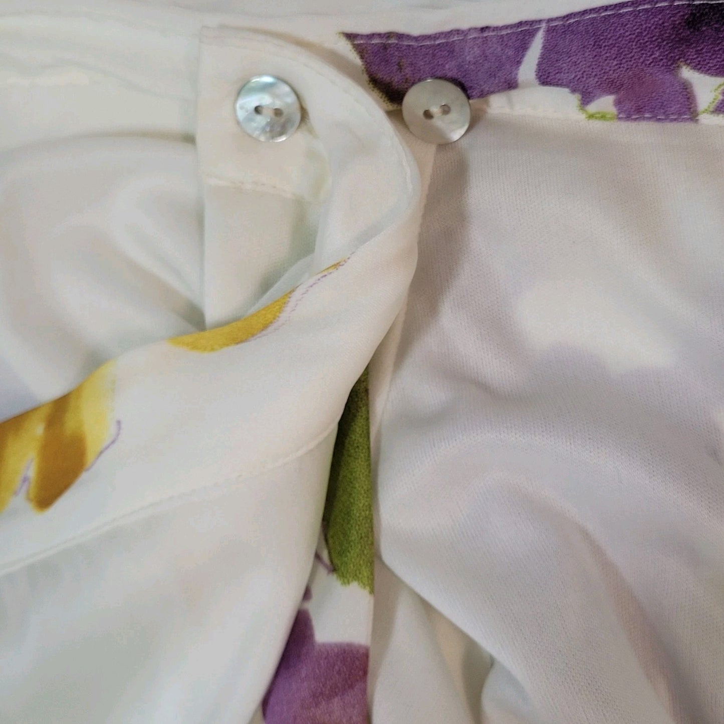 Show Me Your Mumu Ivory Floral Wrap Button Tie Maxi Skirt USA Made Size Medium M