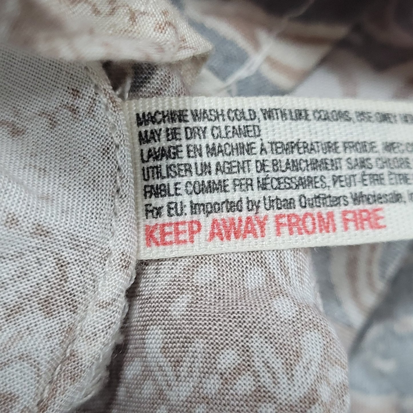 Intimately Free People Blue Tan Paisley Lightweight High Neck Mini Dress XS