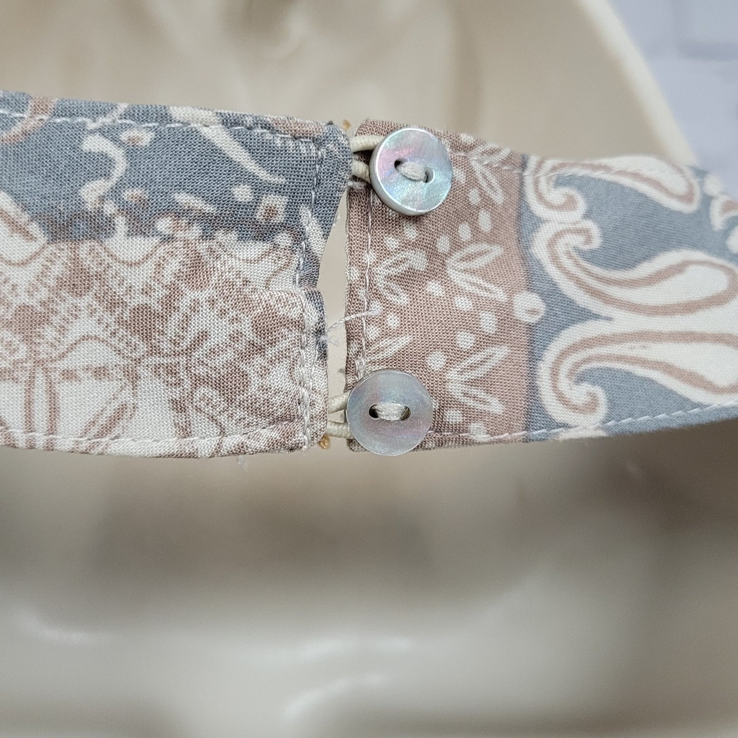 Intimately Free People Blue Tan Paisley Lightweight High Neck Mini Dress XS