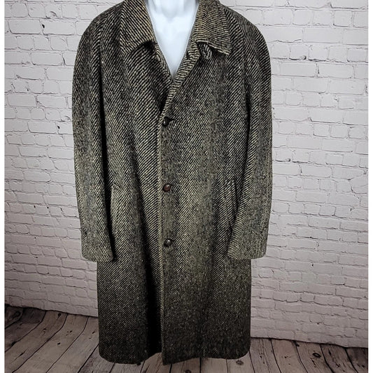 VTG Kencrest Kennedy's Tweed Sean Ficheador Handwoven Heavyweight Coat Size 42L