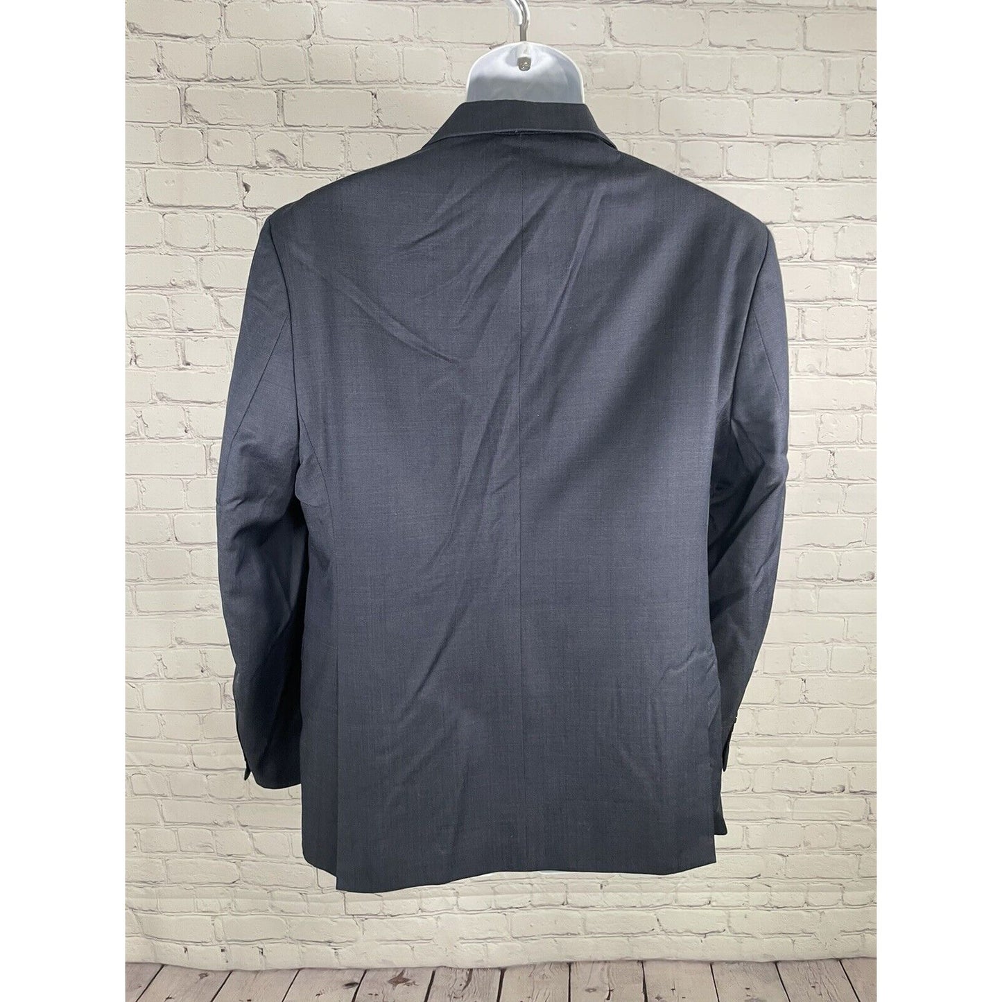 Perry Ellis Portfolio Slim Fit Dark Blue Single Breasted Mens Blazer Size 40S