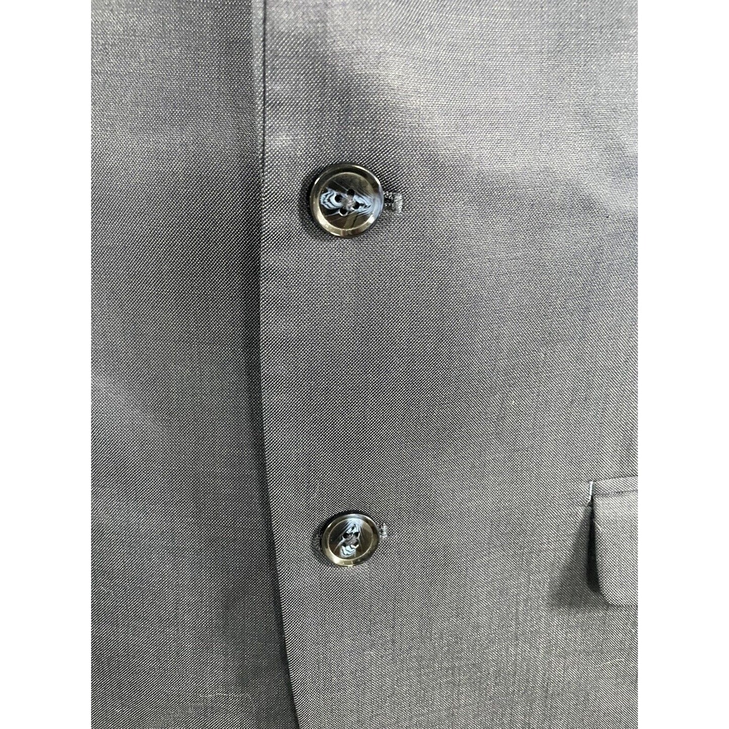 Perry Ellis Portfolio Slim Fit Dark Blue Single Breasted Mens Blazer Size 40S
