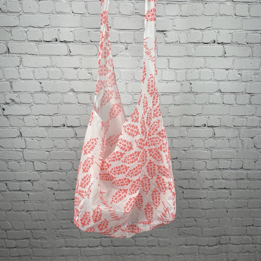 Free People Movement Orange Printed Nylon Lightweight Reusable Tote Bag Beach L