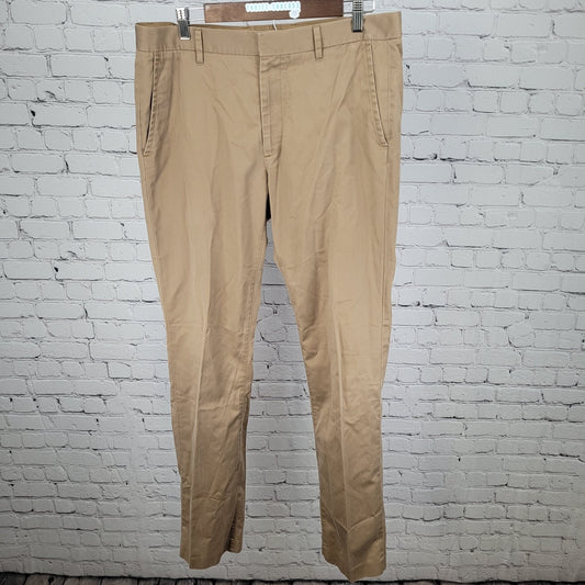 Bonobos Brown Thursday 100% Cotton Slim Straight Leg Chino Pants Size 35 (35x34)