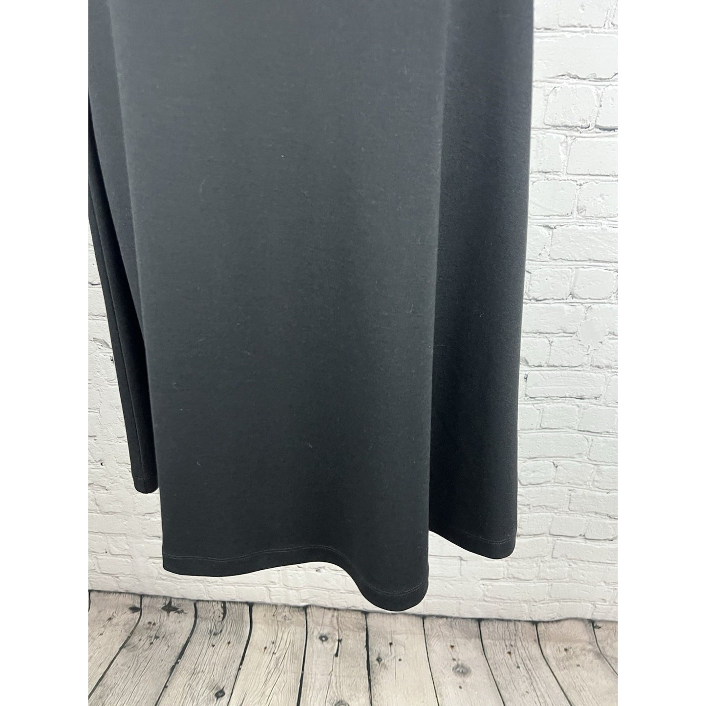 Lands’ End Black Sleeveless Cowl Neck A-line Casual Midi Unlined Dress XS (2-4)