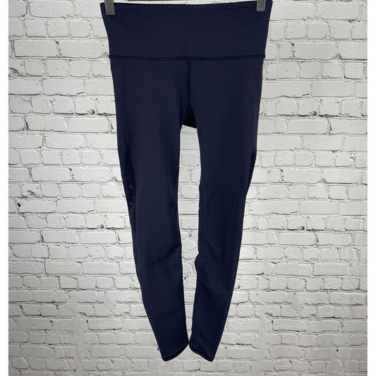 Lululemon Navy Athleisure Compression Ventilated Leggings Size Medium M (25x24)