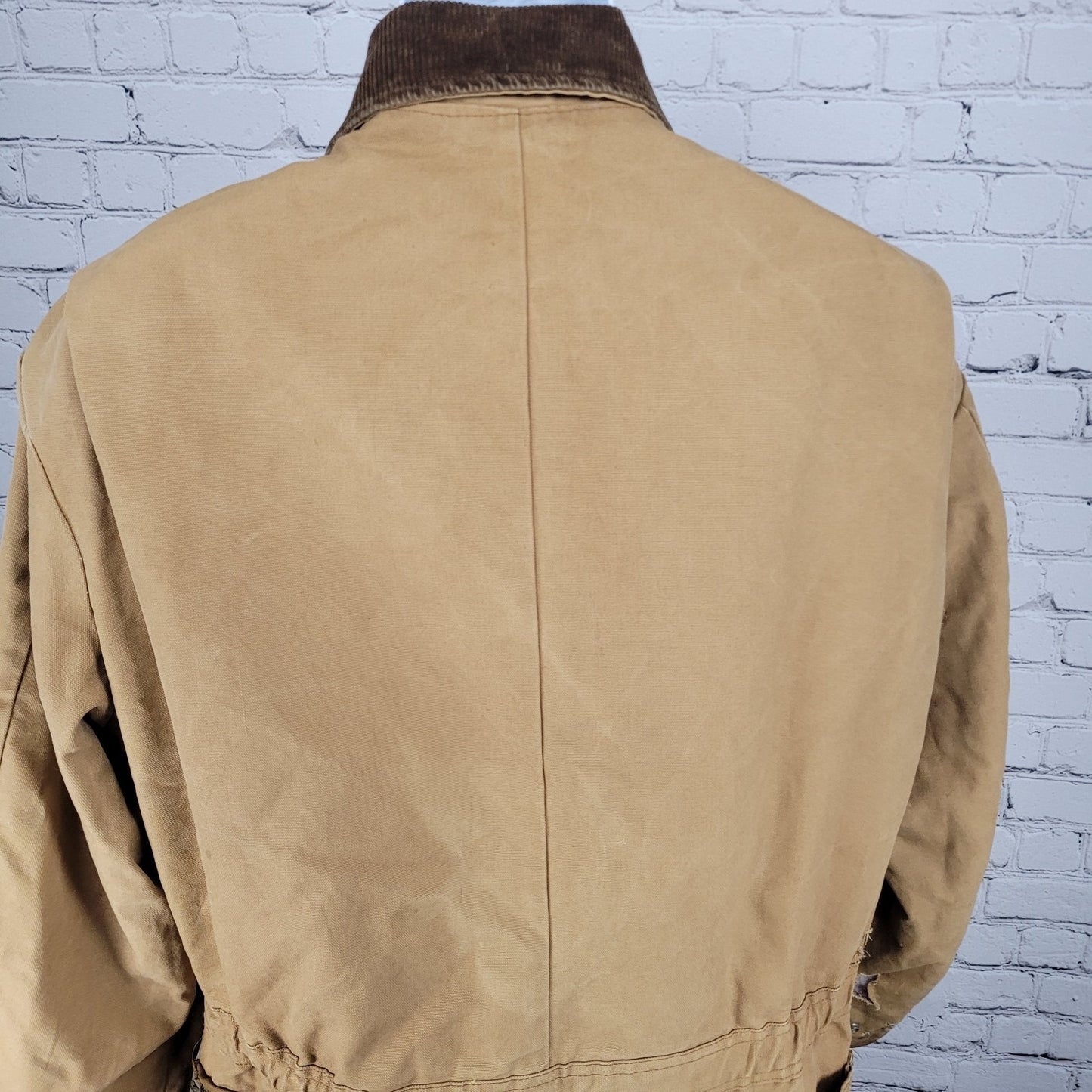 VTG Walls Blizzard Pruf Tan Canvas Insulated Zip Coveralls Large Short