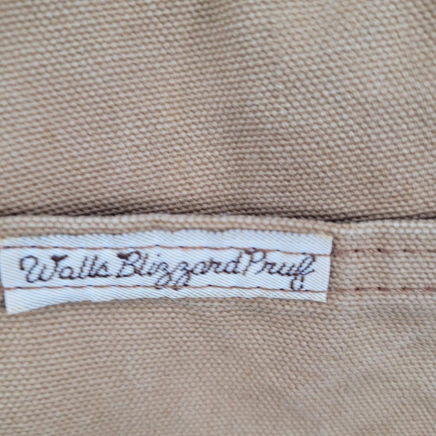 VTG Walls Blizzard Pruf Tan Canvas Insulated Zip Coveralls Large Short
