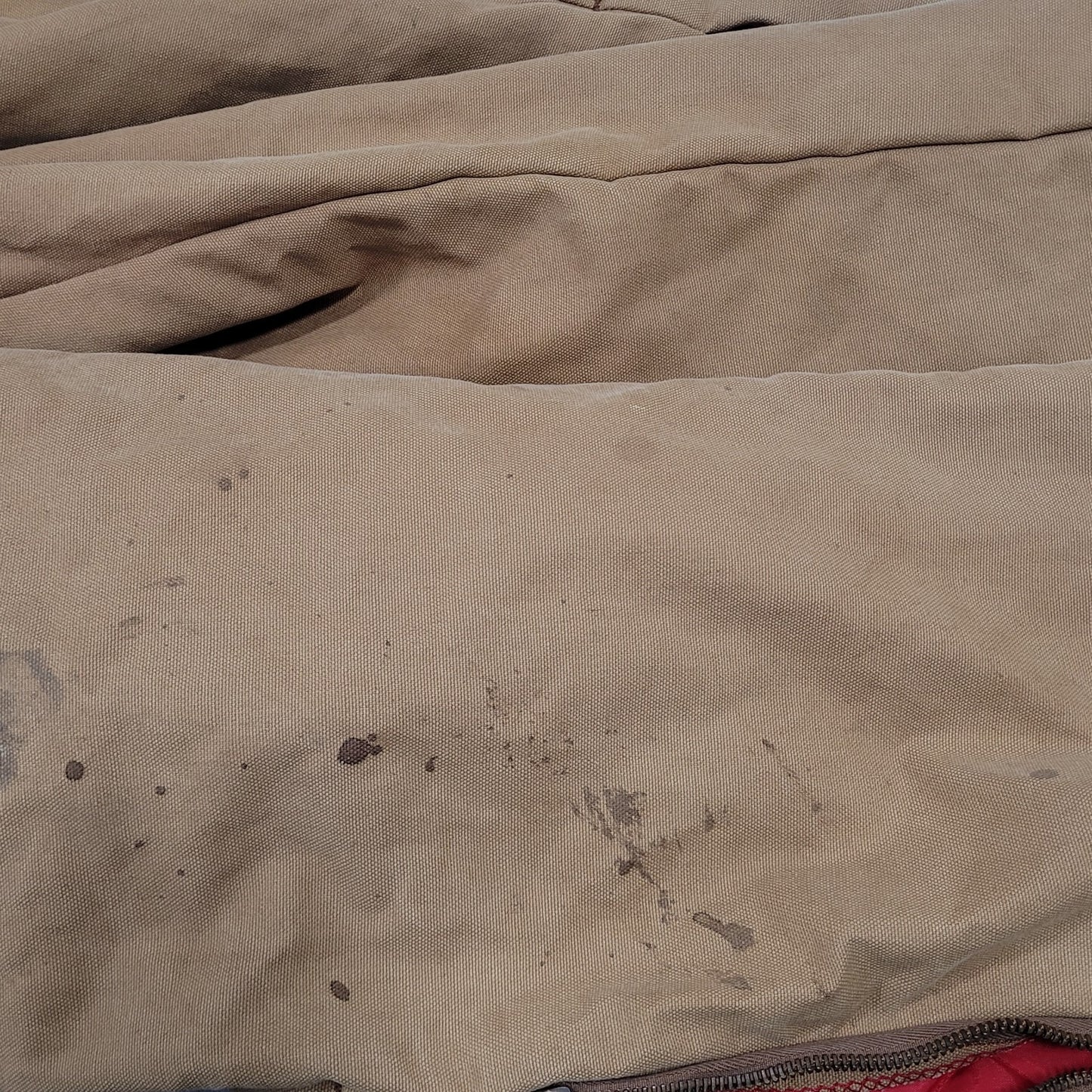 VTG Walls Blizzard Pruf Tan Canvas Insulated Zip Coveralls Large Short