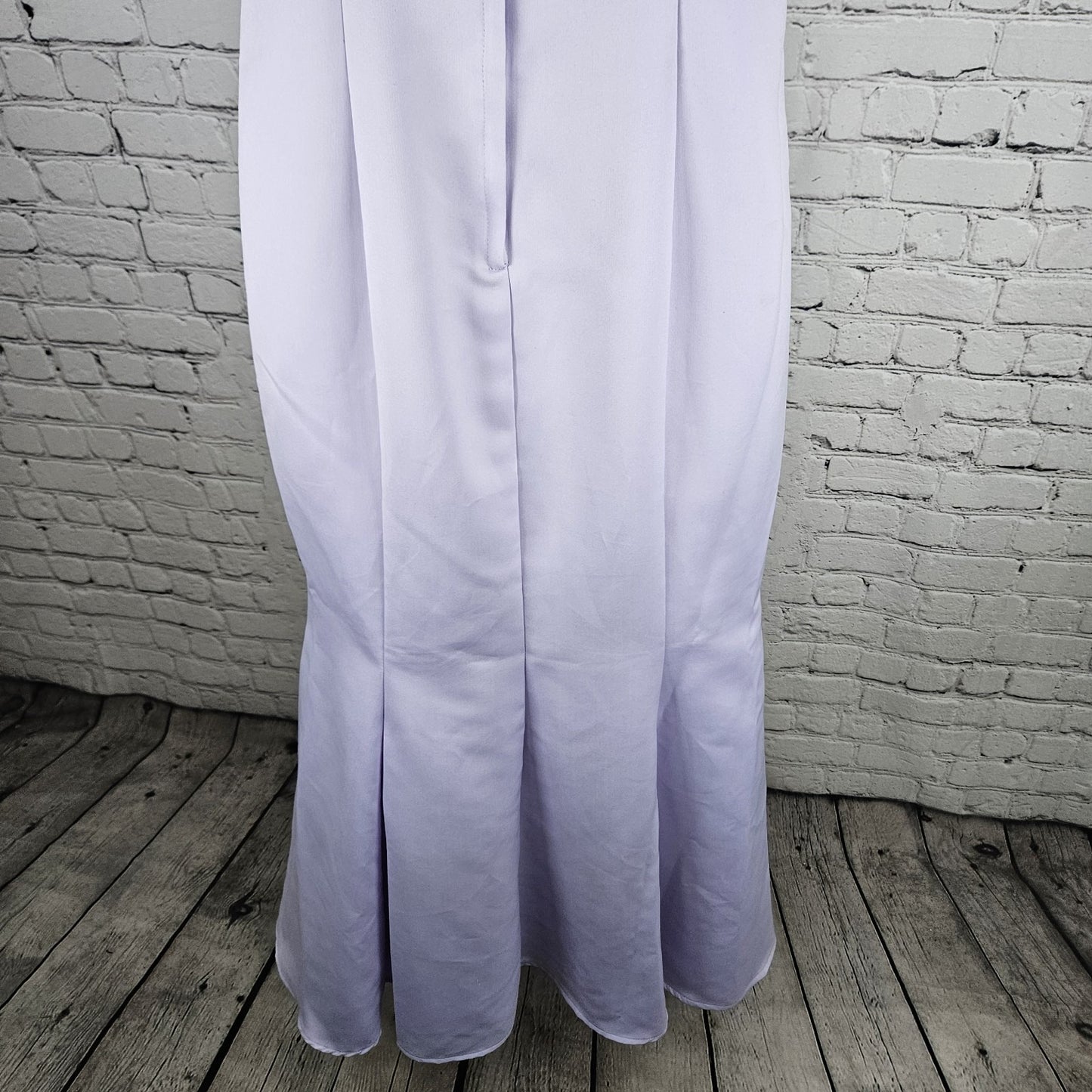VTG Roberta Purple Embroidered Floral Strappy Mermaid Gown Maxi Dress USA 11/12