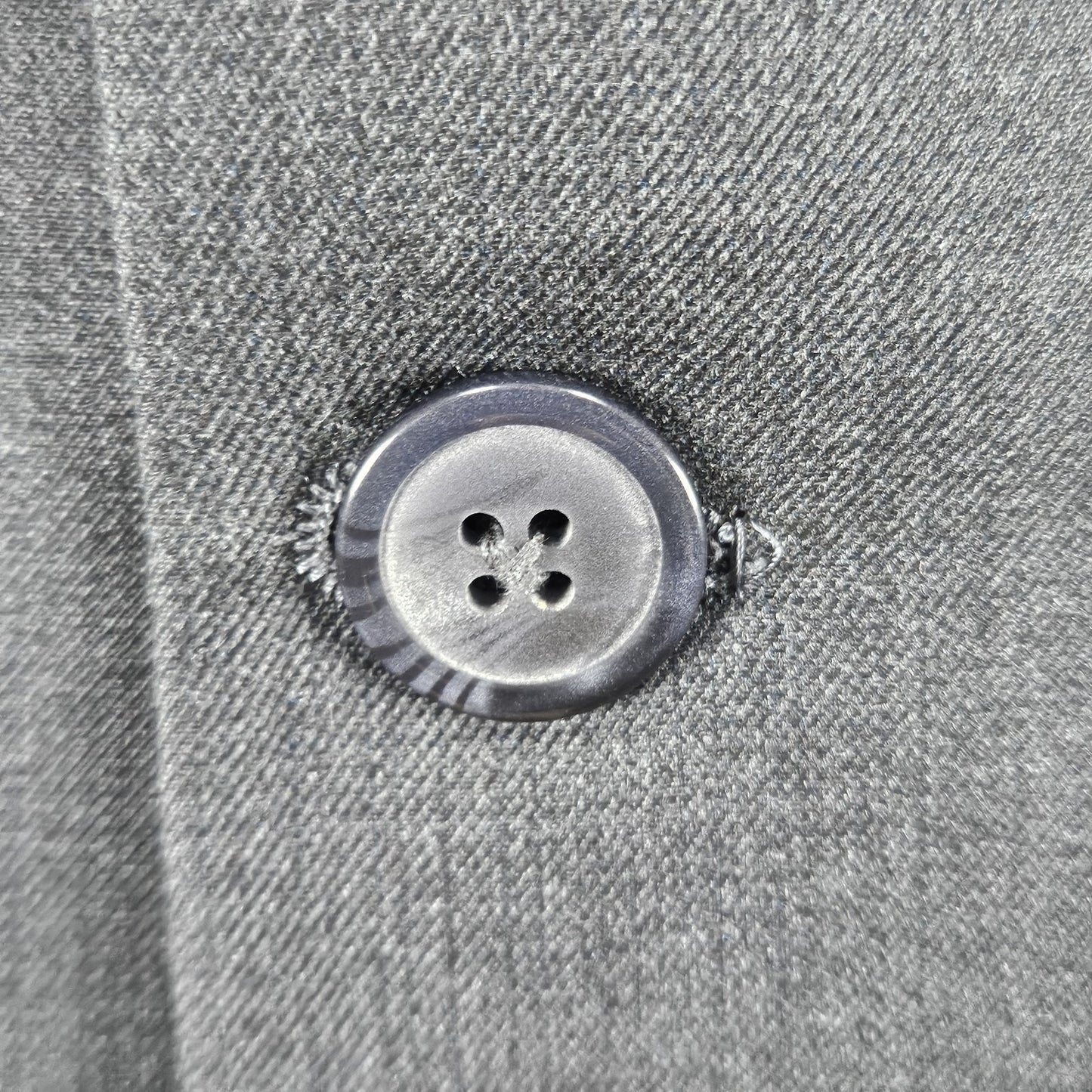 Unbranded Grey Full Pant Suit 2 Piece Set 2 Button Vented Notch Jacket 40S 33x28