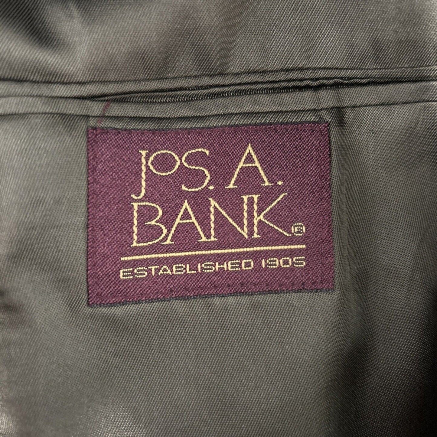 VTG Jos A Bank Business Express 100% Wool Green/Blue Check Blazer Jacket 43R