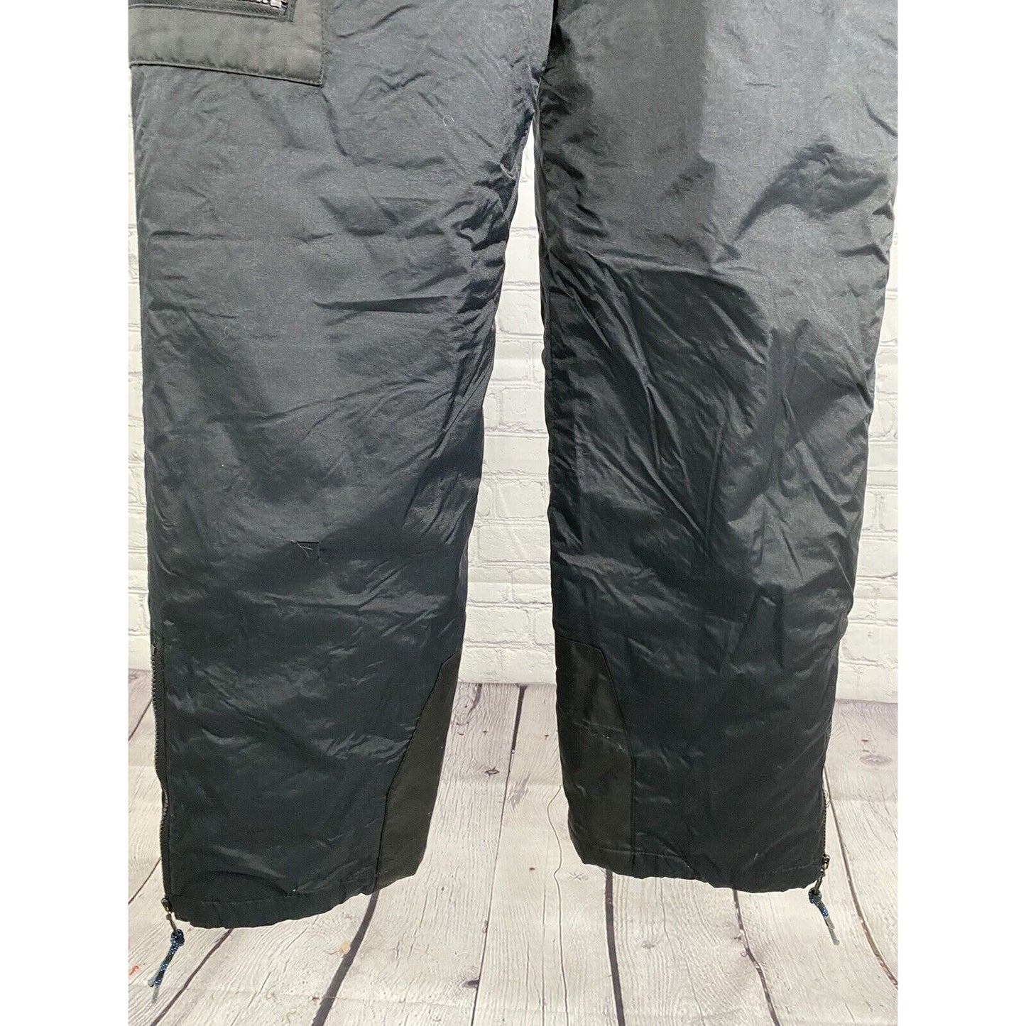 Mountain Goat Snow Pants Mens 34 Black Insulated Zip-Ankle Zip-Pockets