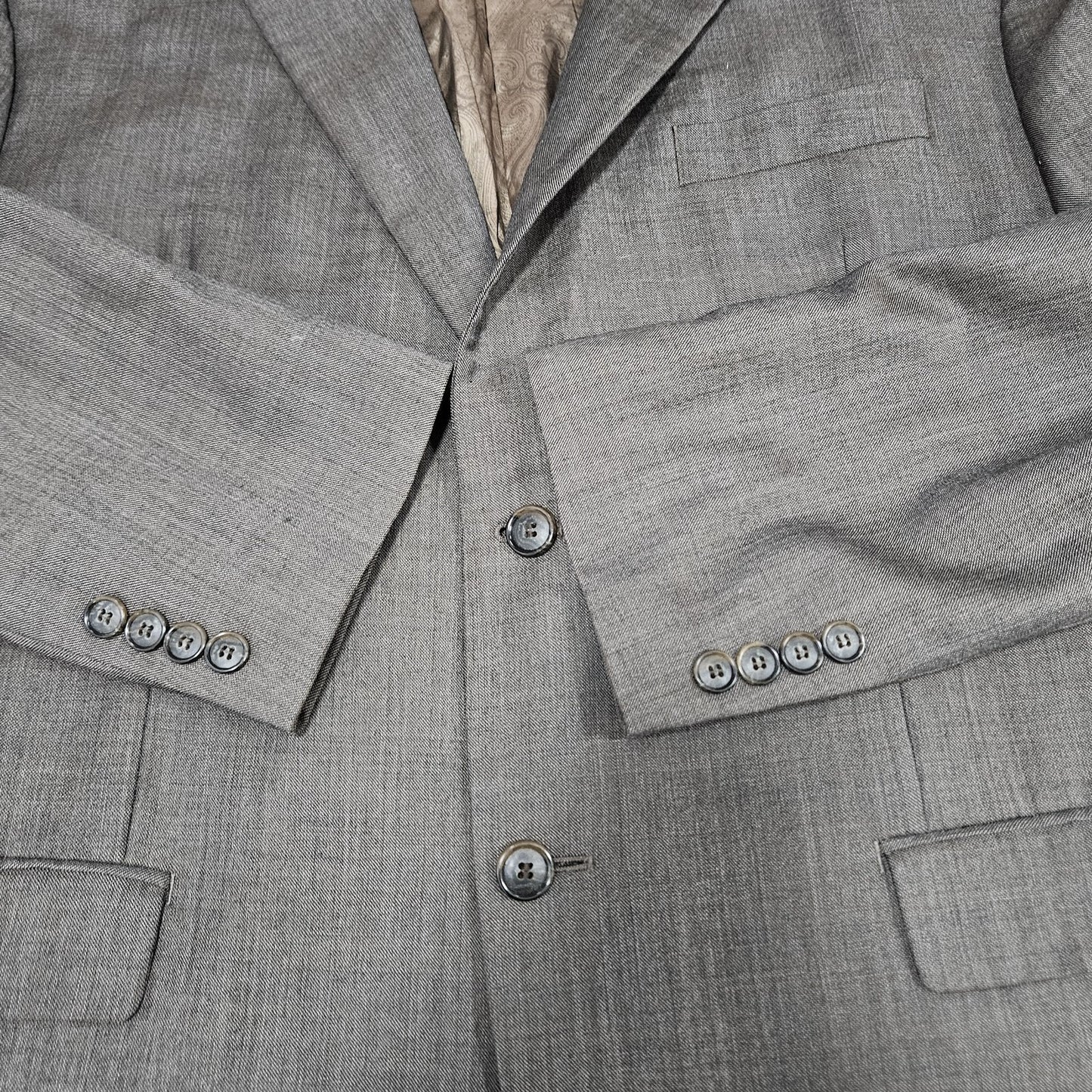 Donald J Trump Brown 100% Wool 2 Button Vented Notch Blazer Sport Coat 44R
